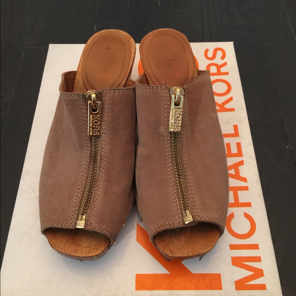 Michael Kors Suede Clogs